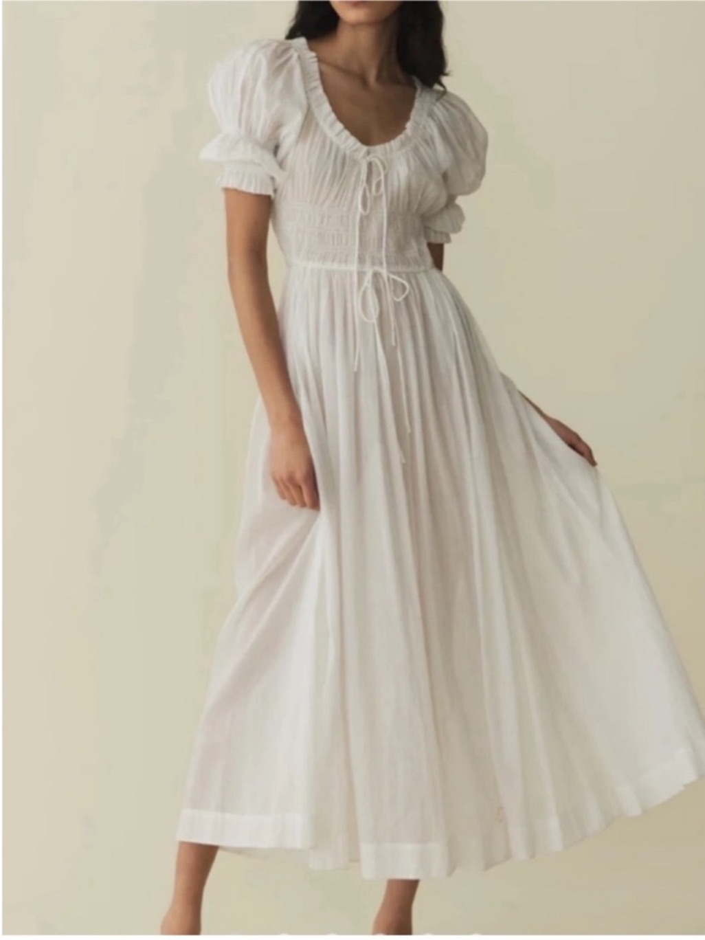 Doen Ischia Poplin Dress Salt White